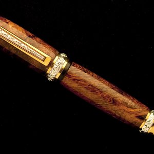 Honduran Rosewood Burl on Cambridge Fountain Pen