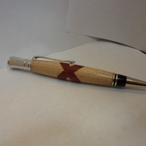 Maple w/ purpleheart accents; PSI Executive, Rhodium