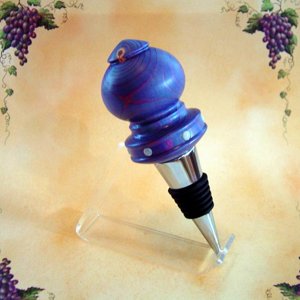 Purple dyed bottle stopper