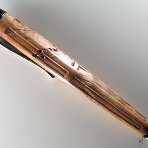 Gunmetal Click Cigar with Carved white oak one piece barrel