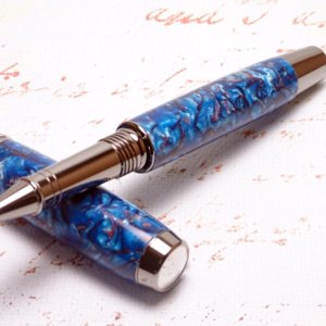 Black Titanium Jr Gent in ElMostro's Molten Blue