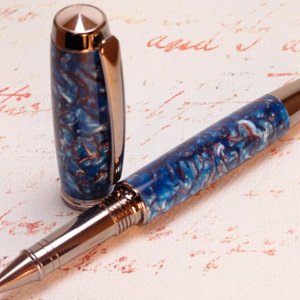 Black Titanium Jr Gent in ElMostro's Molten Blue