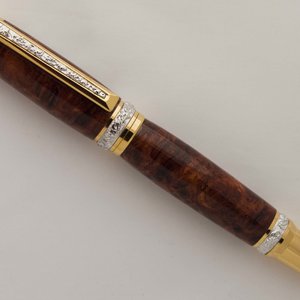 Amboyna Burl Roman Harvest Fountain Pen