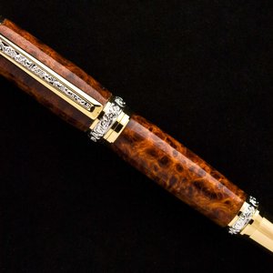 Amboyna Burl Roman Harvest Fountain Pen