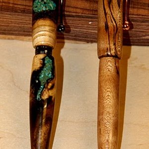 Mulberry and turquoise and spalted maple