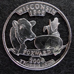 Wisconsin Quarter Scroll cut
