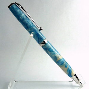 Pen 110 Softgrip in Rhodium in a blank by Jonathan Brooks
