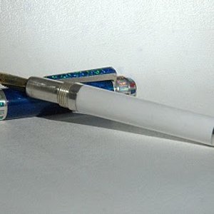 opal/ silver pen