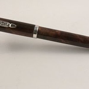 walnut and sterling silver pen