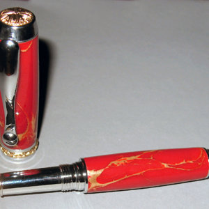 Triton FP in Red with Gold matrix tru-stone
