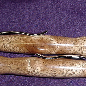 Mahogany Polaris Pen & Pencil in Rhodium