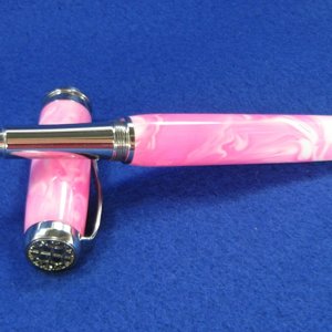 Marksman Pink Swirl (by Brooks) on Polished SS