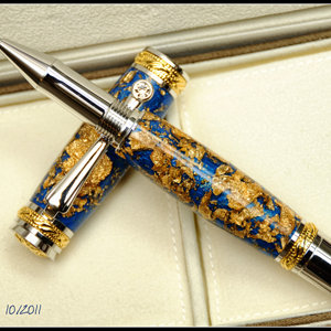 Gold Leaf Blue