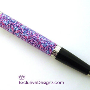 Stained Glass Polymer Clay pen