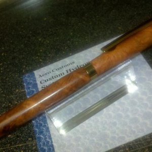 Amboyna Burl Slimline 24K