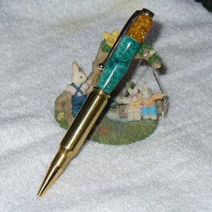.308 cartridge, box elder, acrylic