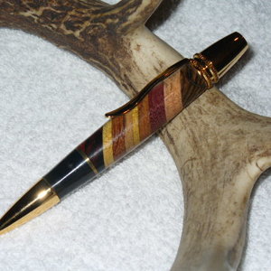 XXX-Laminated exotics, brass ring, Buffalo Horn