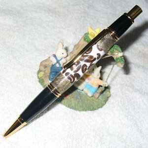 XXX-Coffee beans in white Alumilite;Box elder burl