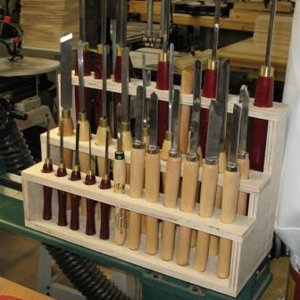 Lathe tool rack.