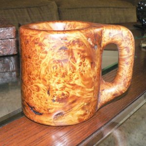 Hand carved Maple burl Tankard/Mug