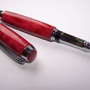 Chrome Baron w/ dyed boxelder burl