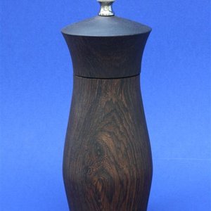 Pepper mill in Burmese Blackwood