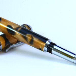 Black and Yellow Acrylic Sedona Fountain Pen