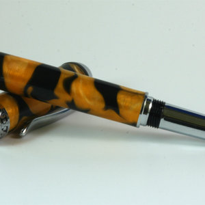 Black and Yellow Acrylic Sedona Fountain Pen