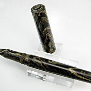Tan Marbled Ebonite Kitless - open