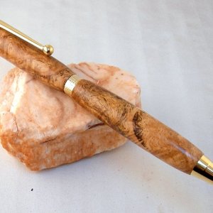 Oak Burl Slimline Pen