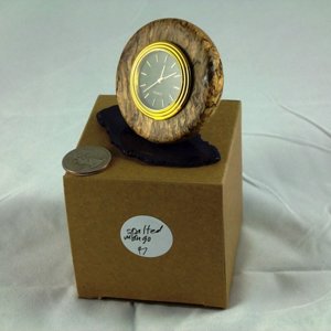 spalted mango desk clock