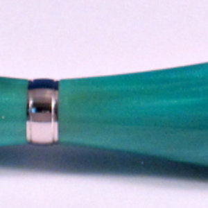 Teal Aqua Acrylic with Rhodium