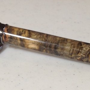 Buckeye Burl on Gunmetal Vertex