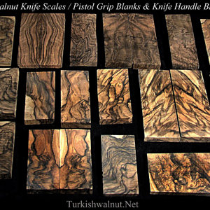 Turkish walnut Knife Scales / Pistol Grip Blanks & Knife Handle Blocks
