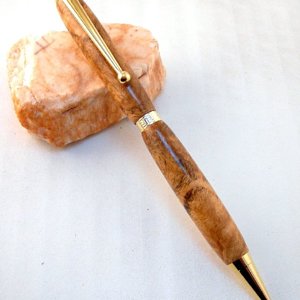 Oak Burl Slimline Pen