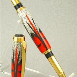 Ti. Gold Baron RB, Marla's feather blank