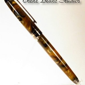 Spalted gold Designer fountain pen