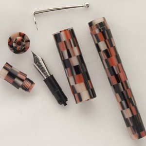 Coral Mosaic Kitless Fountain Pen