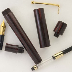 Red/Black Ebonite Fountain Pen