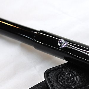 Black Ebonite with Mexican Agate Accents