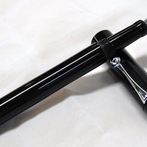 Black Ebonite with Mexican Agate Accents