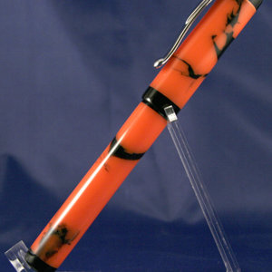 Orange Camo Marble Kitless Fountain Pen 1