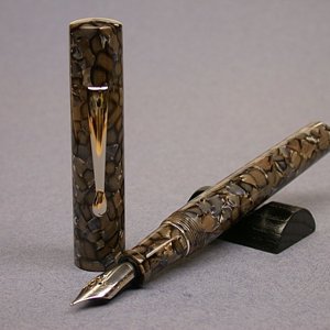 Nazca Custom Fountain Pen in Gray Invisavue