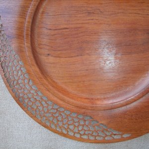 Pierced rim platter