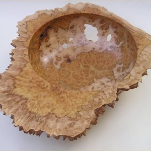 Natural edge Goldfield burr bowl