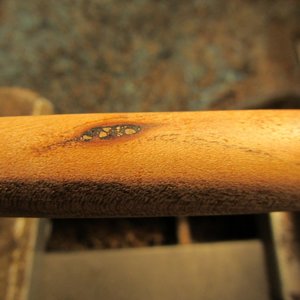 coffee grounds epoxy repair 2