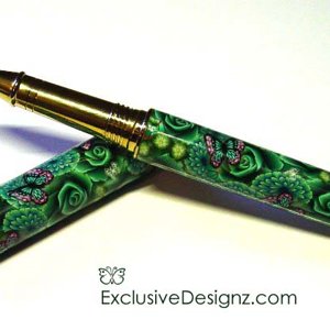 Green Rose~Polymer clay