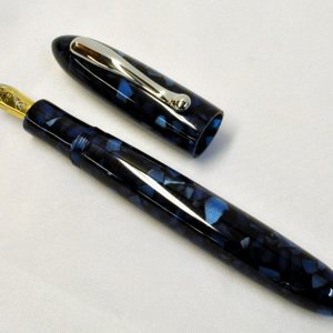 Rich Blue Pearl Custom Fountain Pen