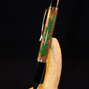 Inlaid Acrylic Olive Branch