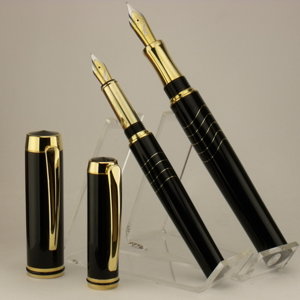 Black with Golden Waves